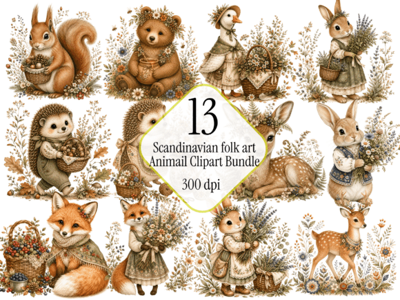 Download Scandinavian Woodland Animal Clipart Bun - Anima Collection