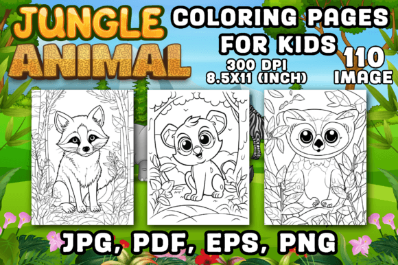 Download 110 Jungle Animal Coloring Pages for Kid - Anima Collection