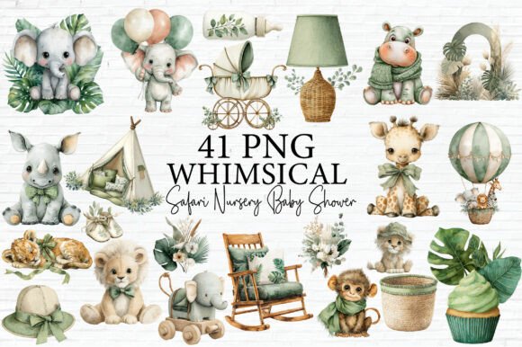Download Watercolor Safari Animals Clipart - Anima Collection