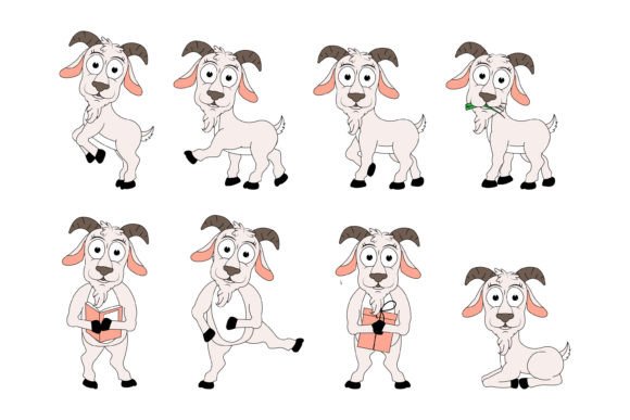 Download Cute Goat Animal Cartoon Graphic - Anima Collection